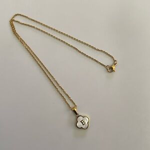 Celeste Adore Personalized Clover Initial B Necklace